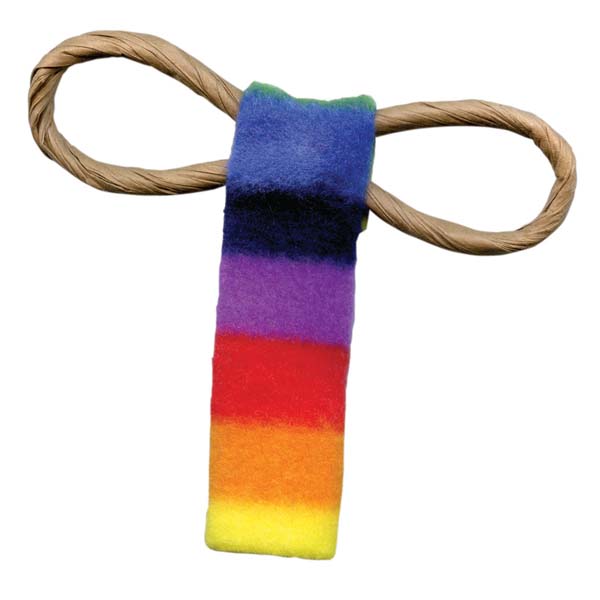 Chaser Rainbow Bow Tie Cat Toy 2