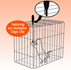 Illustration showing Cat Dancer Pro-Model exclusive cage clip.